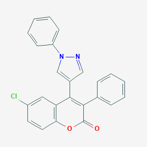 molecular formula C24H15ClN2O2 B344159 6-chloro-3-phenyl-4-(1-phenyl-1H-pyrazol-4-yl)-2H-chromen-2-one 