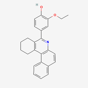 molecular formula C25H23NO2 B3441594 2-ethoxy-4-(1,2,3,4-tetrahydrobenzo[a]phenanthridin-5-yl)phenol 