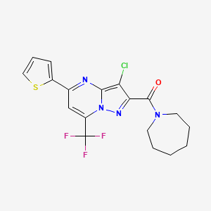 2-(1-azepanylcarbonyl)-3-chloro-5-(2-thienyl)-7-(trifluoromethyl)pyrazolo[1,5-a]pyrimidine