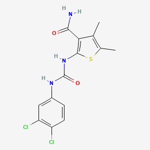 molecular formula C14H13Cl2N3O2S B3441614 2-({[(3,4-dichlorophenyl)amino]carbonyl}amino)-4,5-dimethyl-3-thiophenecarboxamide 