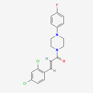molecular formula C19H17Cl2FN2O B3441617 1-[3-(2,4-dichlorophenyl)acryloyl]-4-(4-fluorophenyl)piperazine 