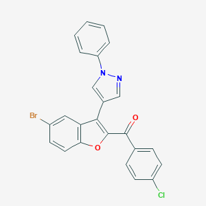 [5-bromo-3-(1-phenyl-1H-pyrazol-4-yl)-1-benzofuran-2-yl](4-chlorophenyl)methanone