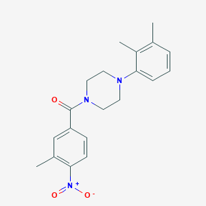 molecular formula C20H23N3O3 B3441624 1-(2,3-dimethylphenyl)-4-(3-methyl-4-nitrobenzoyl)piperazine 