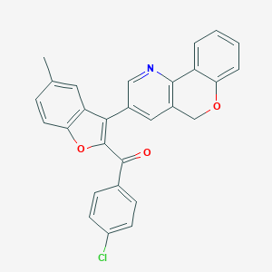 (4-chlorophenyl)[3-(5H-chromeno[4,3-b]pyridin-3-yl)-5-methyl-1-benzofuran-2-yl]methanone