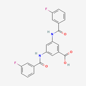 molecular formula C21H14F2N2O4 B3441693 3,5-bis[(3-fluorobenzoyl)amino]benzoic acid 