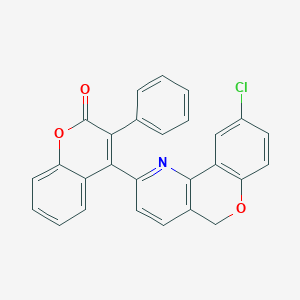 molecular formula C27H16ClNO3 B344170 4-(9-chloro-5H-chromeno[4,3-b]pyridin-2-yl)-3-phenyl-2H-chromen-2-one 