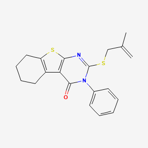 molecular formula C20H20N2OS2 B3441711 2-[(2-methyl-2-propen-1-yl)thio]-3-phenyl-5,6,7,8-tetrahydro[1]benzothieno[2,3-d]pyrimidin-4(3H)-one 
