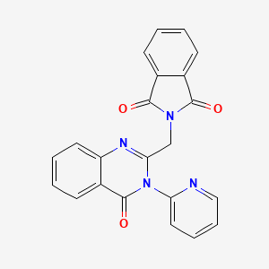 molecular formula C22H14N4O3 B3441718 2-{[4-oxo-3-(2-pyridinyl)-3,4-dihydro-2-quinazolinyl]methyl}-1H-isoindole-1,3(2H)-dione 