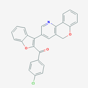 (4-chlorophenyl)[3-(5H-chromeno[4,3-b]pyridin-3-yl)-1-benzofuran-2-yl]methanone