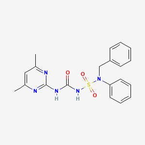 molecular formula C20H21N5O3S B3441739 N-benzyl-N'-{[(4,6-dimethyl-2-pyrimidinyl)amino]carbonyl}-N-phenylsulfamide 