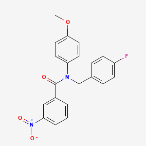 molecular formula C21H17FN2O4 B3441750 N-(4-fluorobenzyl)-N-(4-methoxyphenyl)-3-nitrobenzamide 