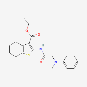 molecular formula C20H24N2O3S B3441773 ethyl 2-[(N-methyl-N-phenylglycyl)amino]-4,5,6,7-tetrahydro-1-benzothiophene-3-carboxylate 