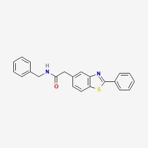 molecular formula C22H18N2OS B3441795 N-benzyl-2-(2-phenyl-1,3-benzothiazol-5-yl)acetamide 