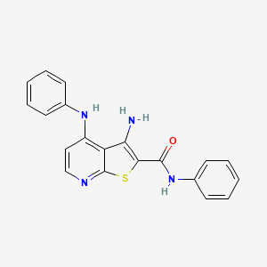 molecular formula C20H16N4OS B3441799 3-amino-4-anilino-N-phenylthieno[2,3-b]pyridine-2-carboxamide 