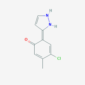 molecular formula C10H9ClN2O B344181 (6E)-4-chloro-6-(1,2-dihydropyrazol-3-ylidene)-3-methylcyclohexa-2,4-dien-1-one 