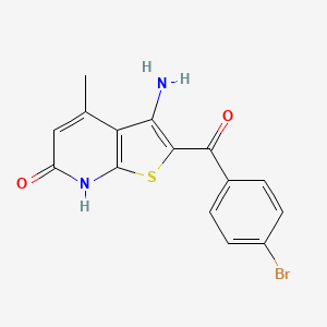 molecular formula C15H11BrN2O2S B3441840 3-amino-2-(4-bromobenzoyl)-4-methylthieno[2,3-b]pyridin-6(7H)-one 