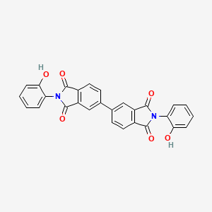 molecular formula C28H16N2O6 B3441848 2,2'-bis(2-hydroxyphenyl)-1H,1'H-5,5'-biisoindole-1,1',3,3'(2H,2'H)-tetrone 