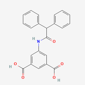 molecular formula C22H17NO5 B3441859 5-[(diphenylacetyl)amino]isophthalic acid 