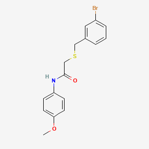 molecular formula C16H16BrNO2S B3441866 2-[(3-bromobenzyl)thio]-N-(4-methoxyphenyl)acetamide 