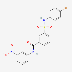 molecular formula C19H14BrN3O5S B3441870 3-{[(4-bromophenyl)amino]sulfonyl}-N-(3-nitrophenyl)benzamide CAS No. 291536-91-9