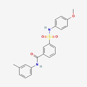 molecular formula C21H20N2O4S B3441879 3-{[(4-methoxyphenyl)amino]sulfonyl}-N-(3-methylphenyl)benzamide 