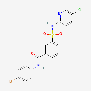 molecular formula C18H13BrClN3O3S B3441887 N-(4-bromophenyl)-3-{[(5-chloro-2-pyridinyl)amino]sulfonyl}benzamide 