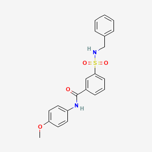 molecular formula C21H20N2O4S B3441896 3-[(benzylamino)sulfonyl]-N-(4-methoxyphenyl)benzamide 