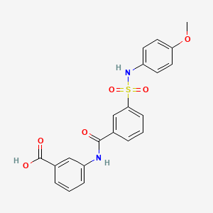 molecular formula C21H18N2O6S B3441909 3-[(3-{[(4-methoxyphenyl)amino]sulfonyl}benzoyl)amino]benzoic acid 
