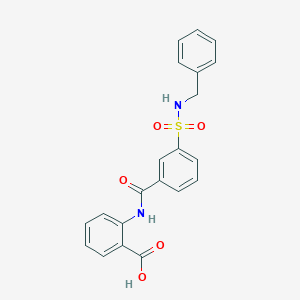 molecular formula C21H18N2O5S B3441911 2-({3-[(benzylamino)sulfonyl]benzoyl}amino)benzoic acid 
