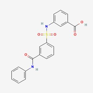 molecular formula C20H16N2O5S B3441919 3-({[3-(anilinocarbonyl)phenyl]sulfonyl}amino)benzoic acid 