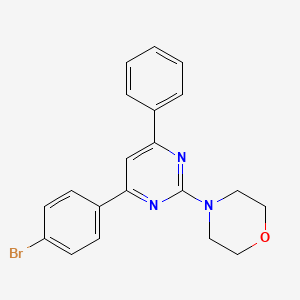 molecular formula C20H18BrN3O B3442009 4-[4-(4-bromophenyl)-6-phenyl-2-pyrimidinyl]morpholine 