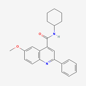 molecular formula C23H24N2O2 B3442025 N-cyclohexyl-6-methoxy-2-phenyl-4-quinolinecarboxamide 