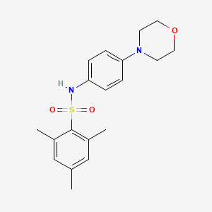 molecular formula C19H24N2O3S B3442033 2,4,6-trimethyl-N-[4-(4-morpholinyl)phenyl]benzenesulfonamide 