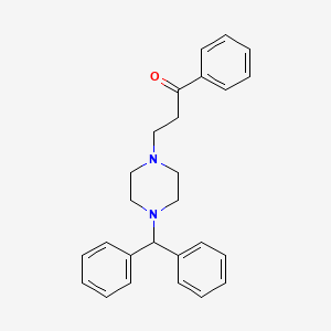 molecular formula C26H28N2O B3442048 3-[4-(diphenylmethyl)-1-piperazinyl]-1-phenyl-1-propanone CAS No. 48221-27-8