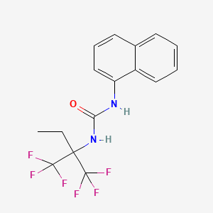 molecular formula C16H14F6N2O B3442063 N-[1,1-bis(trifluoromethyl)propyl]-N'-1-naphthylurea 