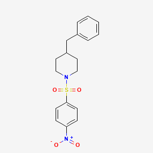 molecular formula C18H20N2O4S B3442064 4-benzyl-1-[(4-nitrophenyl)sulfonyl]piperidine 