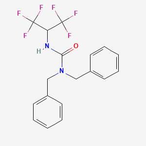 molecular formula C18H16F6N2O B3442100 N,N-dibenzyl-N'-[2,2,2-trifluoro-1-(trifluoromethyl)ethyl]urea 