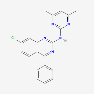 molecular formula C20H16ClN5 B3442150 7-chloro-N-(4,6-dimethyl-2-pyrimidinyl)-4-phenyl-2-quinazolinamine 