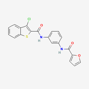 molecular formula C20H13ClN2O3S B3442155 N-(3-{[(3-chloro-1-benzothien-2-yl)carbonyl]amino}phenyl)-2-furamide 