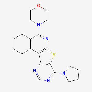 molecular formula C21H25N5OS B3442163 5-(4-morpholinyl)-8-(1-pyrrolidinyl)-1,2,3,4-tetrahydropyrimido[4',5':4,5]thieno[2,3-c]isoquinoline 