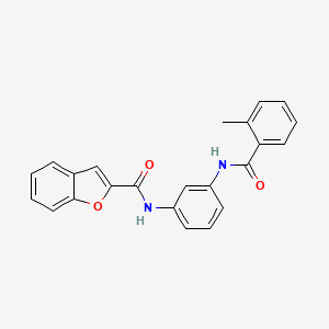 molecular formula C23H18N2O3 B3442168 N-{3-[(2-methylbenzoyl)amino]phenyl}-1-benzofuran-2-carboxamide 