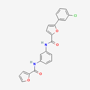 molecular formula C22H15ClN2O4 B3442172 5-(3-chlorophenyl)-N-[3-(2-furoylamino)phenyl]-2-furamide 