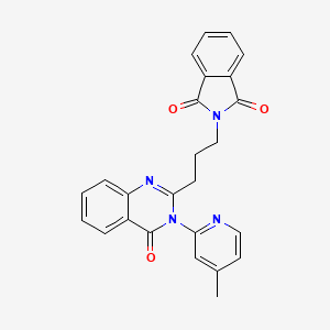 molecular formula C25H20N4O3 B3442182 2-{3-[3-(4-methyl-2-pyridinyl)-4-oxo-3,4-dihydro-2-quinazolinyl]propyl}-1H-isoindole-1,3(2H)-dione 