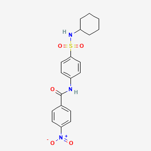 N-{4-[(cyclohexylamino)sulfonyl]phenyl}-4-nitrobenzamide