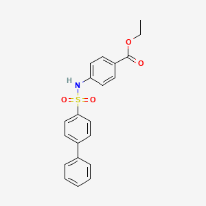 molecular formula C21H19NO4S B3442217 ethyl 4-[(4-biphenylylsulfonyl)amino]benzoate 