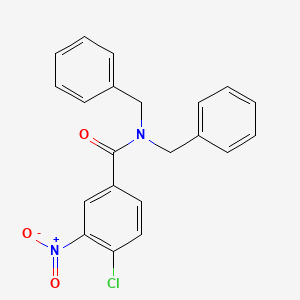 molecular formula C21H17ClN2O3 B3442235 N,N-dibenzyl-4-chloro-3-nitrobenzamide 