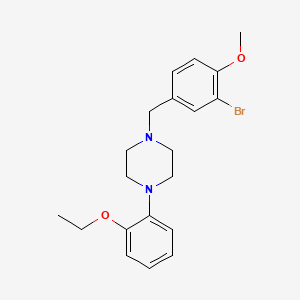 molecular formula C20H25BrN2O2 B3442251 1-(3-bromo-4-methoxybenzyl)-4-(2-ethoxyphenyl)piperazine 