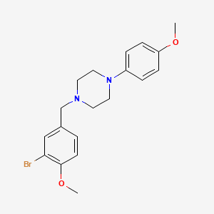 molecular formula C19H23BrN2O2 B3442254 1-(3-bromo-4-methoxybenzyl)-4-(4-methoxyphenyl)piperazine 