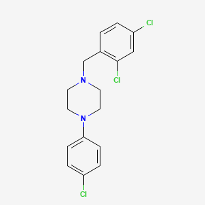 molecular formula C17H17Cl3N2 B3442258 1-(4-chlorophenyl)-4-(2,4-dichlorobenzyl)piperazine 