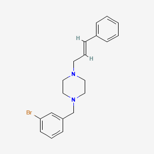 molecular formula C20H23BrN2 B3442269 1-(3-bromobenzyl)-4-(3-phenyl-2-propen-1-yl)piperazine 
